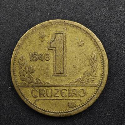 【淘币小摊】实时拍第八百四十九拍   散币银币场   满百包邮可预留二周 每周一统一发货   - 巴西1946年1克鲁塞罗铜币