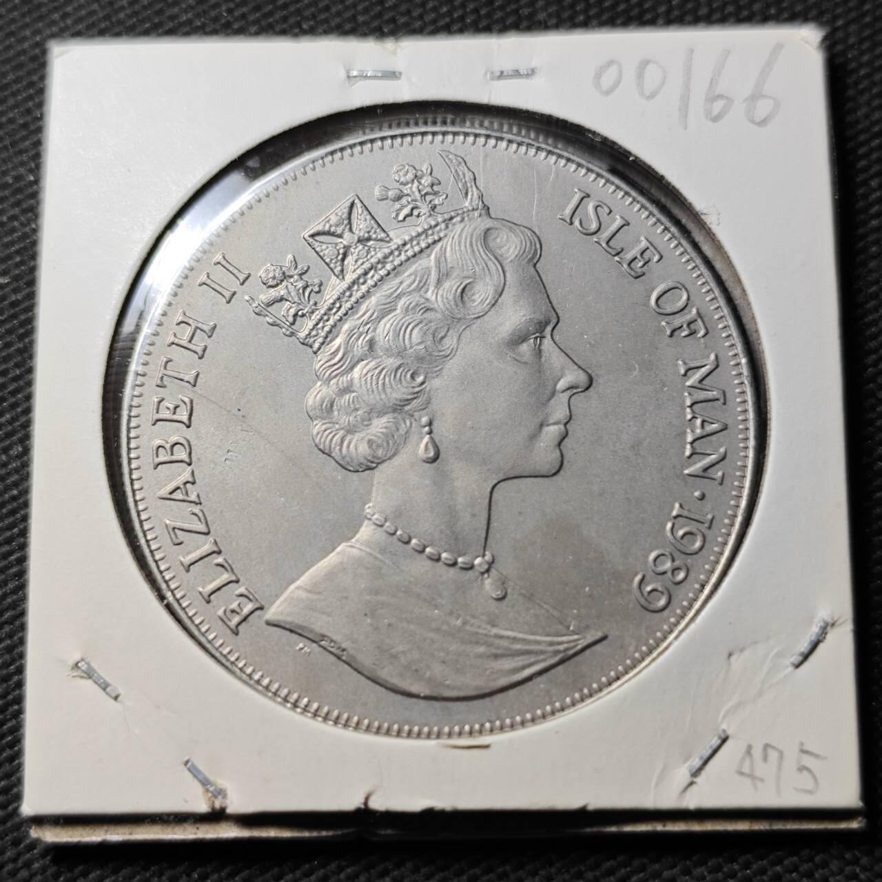 KK钱币收藏小铺  第400期  百期特拍（四拍之四）2月预留时间 周末发货  1989马恩岛1克朗纪念币 赏金叛乱纪念