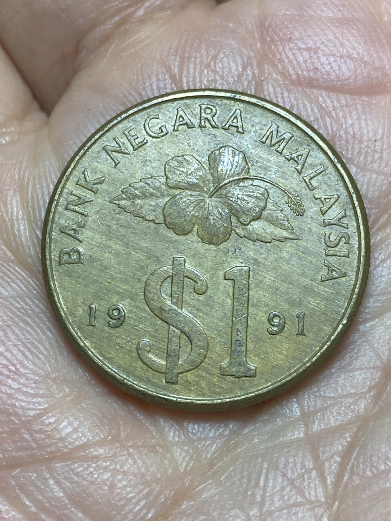 2026年第九场(总第一百七十八场）外国好品散币场(免佣金) 马来西亚🇲🇾1991年1林吉特(第二套第一版，带货币符号版)