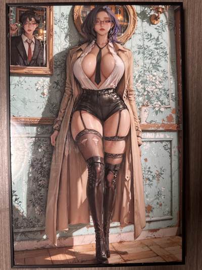 阳大大卡牌拍卖第94期（持续收拍品，周六晚上九点截拍，进群福利早知道） - 荐！美丽新世界 金美庭组长全身像 A4立框桌摆