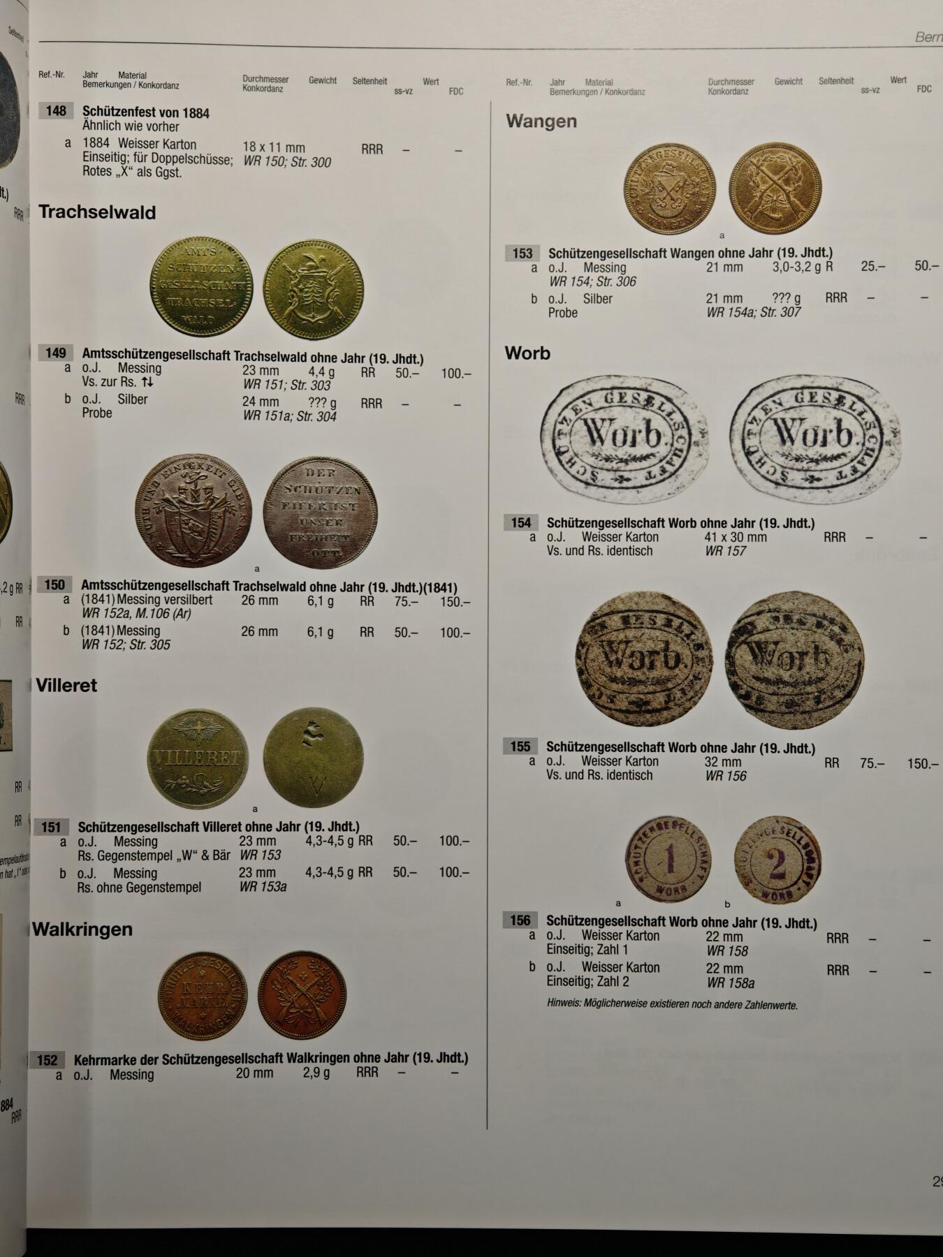 【德藏】世界币章拍卖第162期（拍品征集中~欢迎藏友联系） 98新 瑞士射击节代用币目录 硬壳精装 全彩铜板纸印刷 大开本 全书约120页