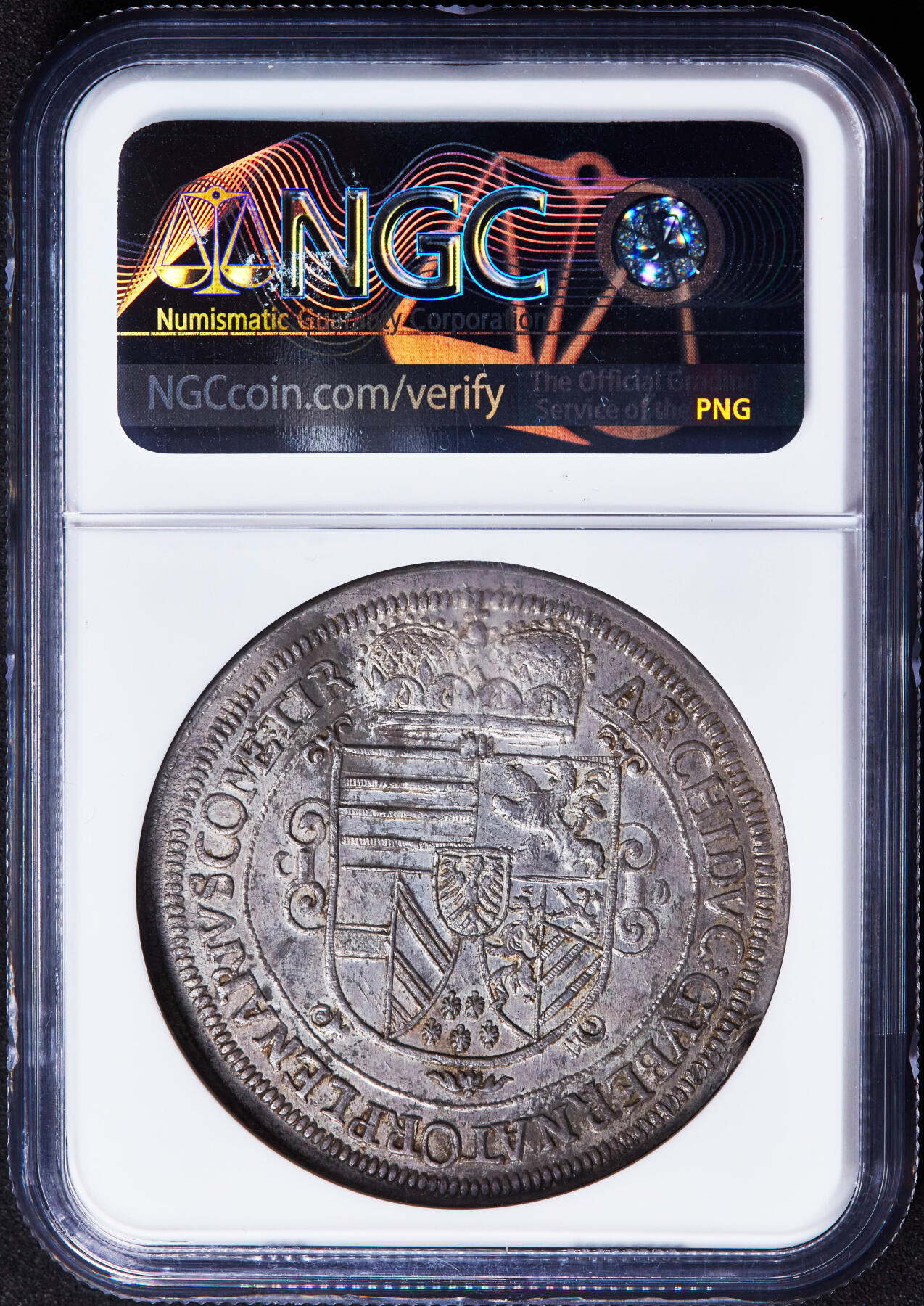 【俄甄集藏】“万象更新、马呈祥瑞”迎新春俄甄精品场-2026年(047)01-21 星期三 晚 19:30 全场包邮 神圣罗马帝国-奥地利1624年利奥波德五世大公1泰勒大银币，NGC UNCD，原味老包浆，细节犀利，底光犹存，味道难得，霍尔造币厂出品，不多见的品种