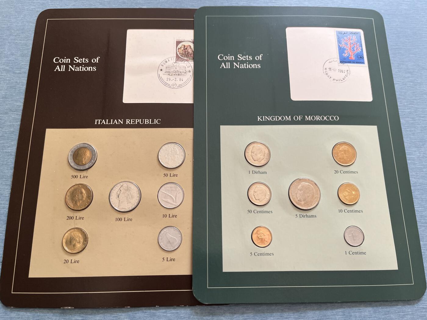 咖啡豆•收藏 2025年Jan_22th世界各国富兰克林套币拍卖 意大利/摩洛哥-世界各国UNC硬币套币富兰克林包装