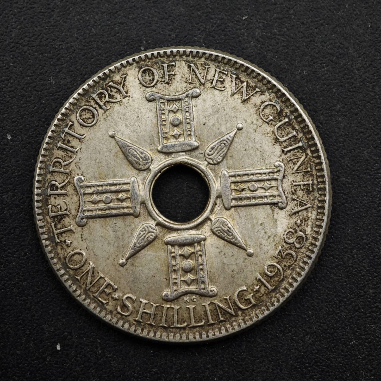 【淘币小摊】实时拍第八百四十九拍   散币银币场   满百包邮可预留二周 每周一统一发货   英属几内亚1938年1先令银币