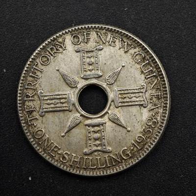 【淘币小摊】实时拍第八百四十九拍   散币银币场   满百包邮可预留二周 每周一统一发货   - 英属几内亚1938年1先令银币