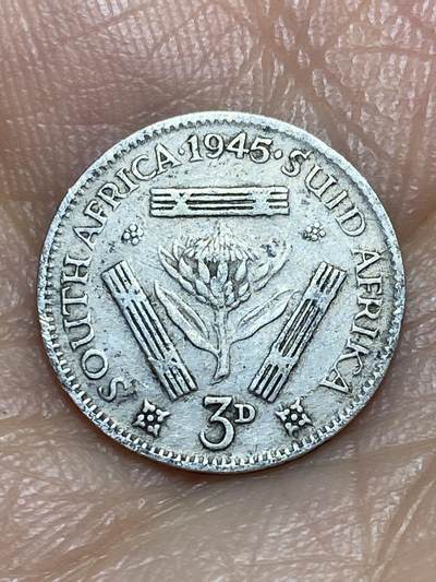 2026年第九场(总第一百七十八场）外国好品散币场(免佣金) - 英属南非1945年3便士银币(乔治六世第一版，800高银)