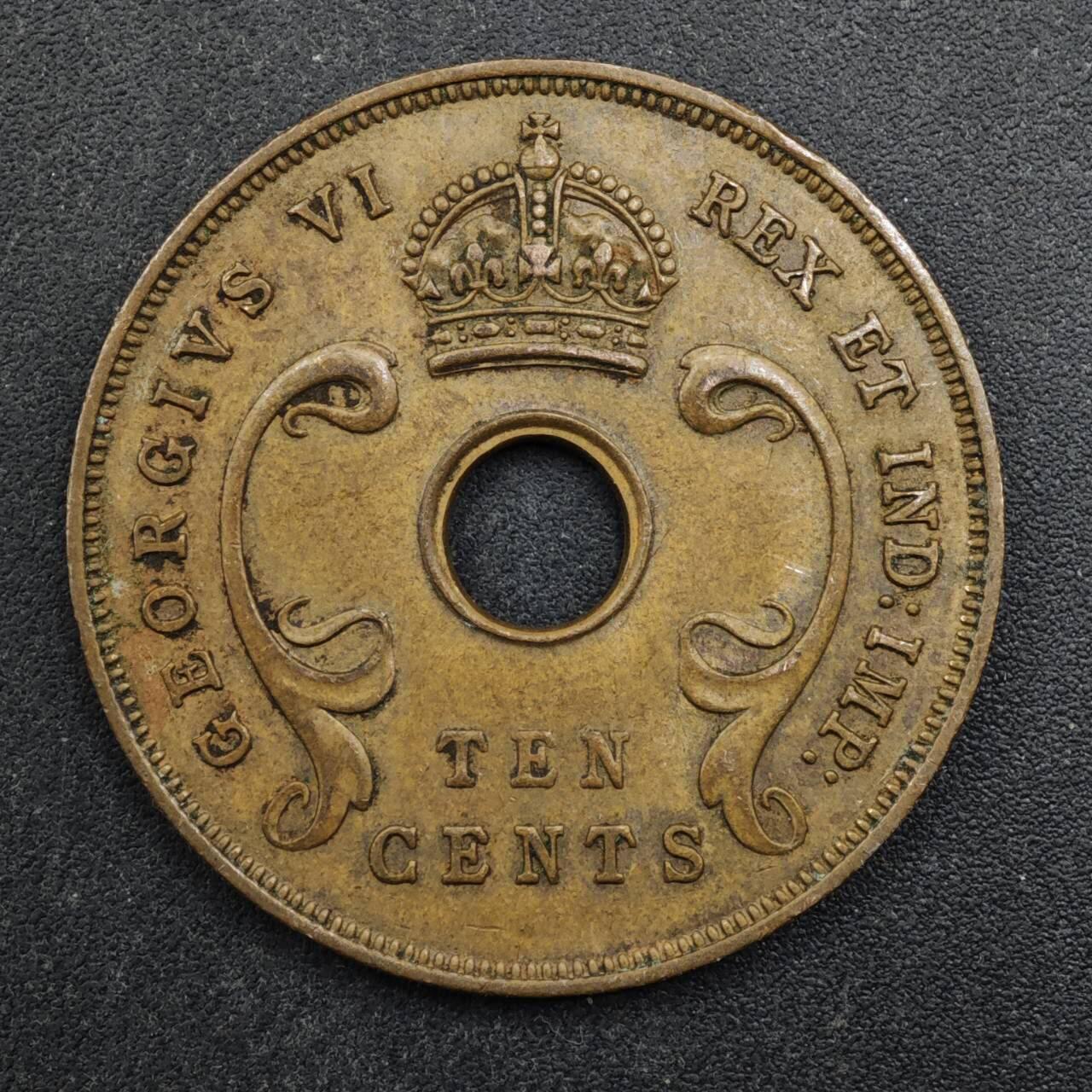 【淘币小摊】实时拍第八百四十九拍   散币银币场   满百包邮可预留二周 每周一统一发货   英属东非1942年乔治五世10分铜币