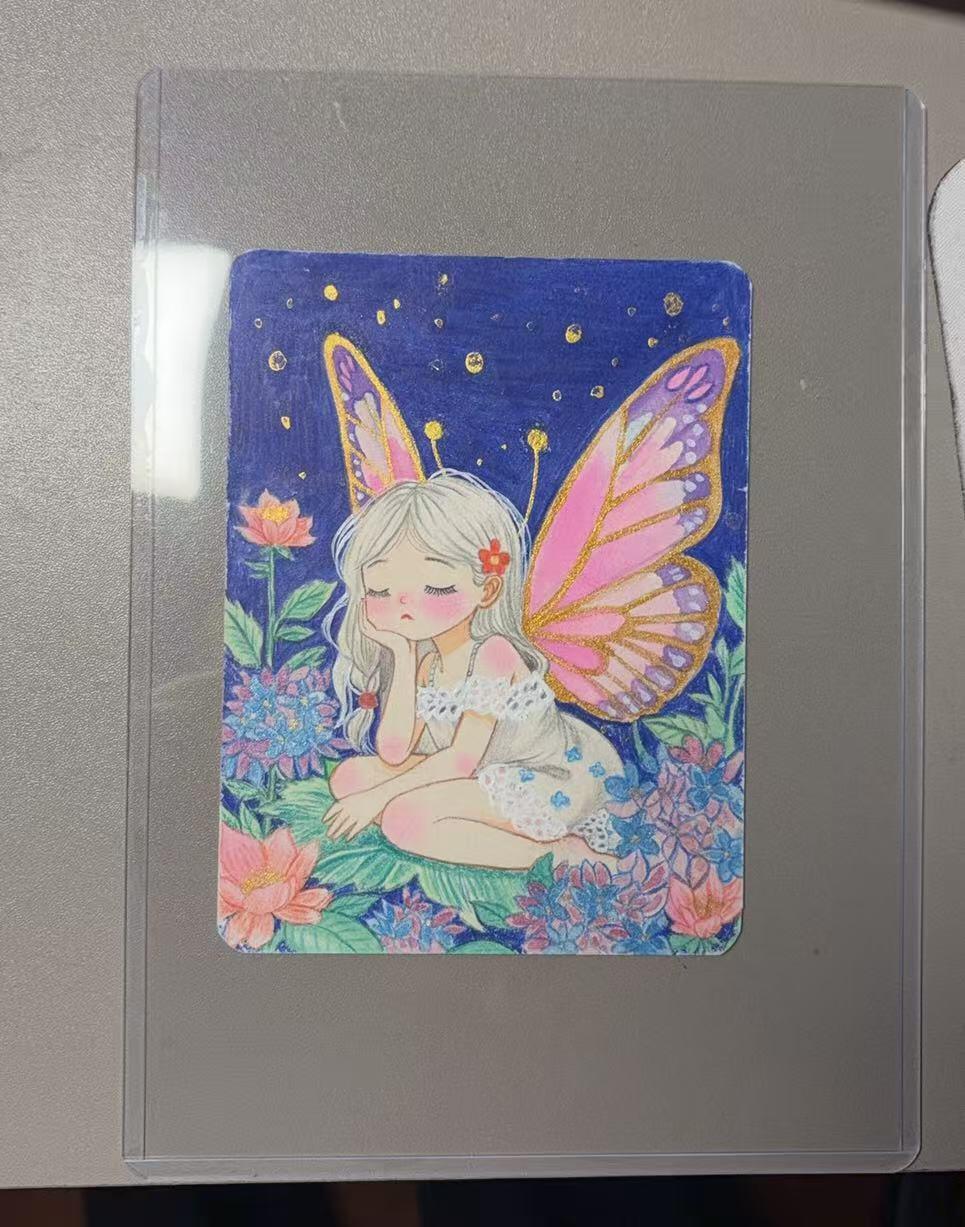 NO.21 好又多金牌大场，新店点关注不迷路！每周一站式配齐，方便凑单！（周6晚8点截拍，卖家送拍0抽成！） 【1/1手绘卡】小蝴蝶 A5尺寸【一只蝴蝶飞过，春天就醒了】