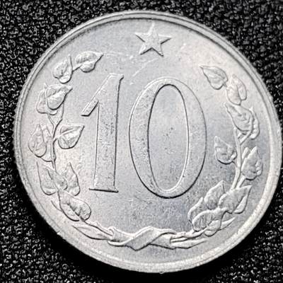 泉币菌-第171场- 精品福利场 - 捷克斯洛伐克1969年 10赫勒铝制硬币 22毫米 1.18克