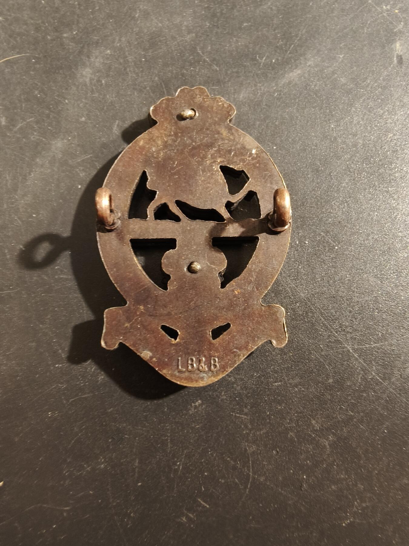 老王徽章第177期 英国皇家威尔士女亲王步兵团帽徽     一战时期