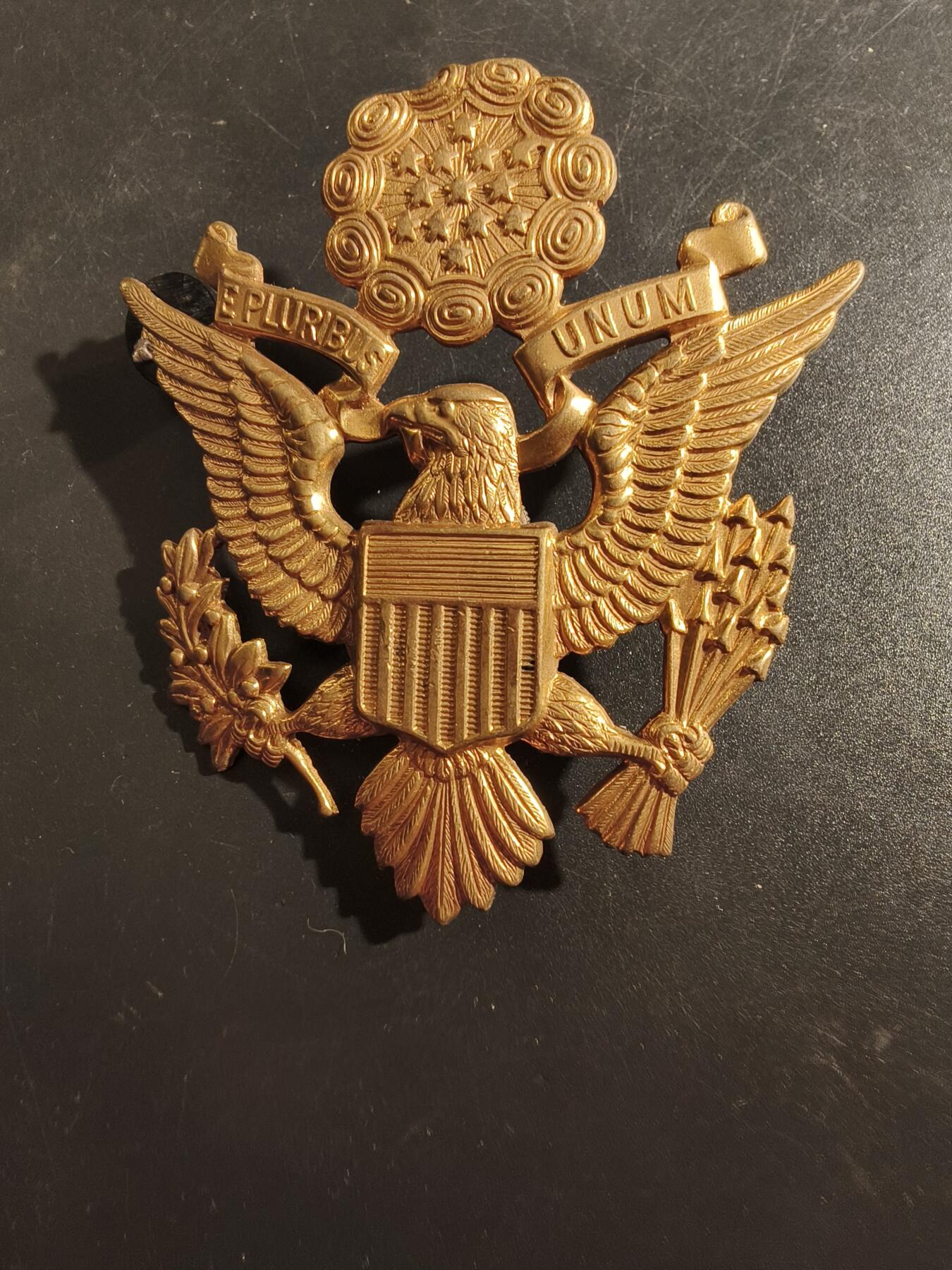 老王徽章第177期 美国陆军大檐帽帽徽