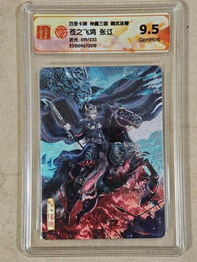 夜之极第三十八期 （1月17日周六晚9点截拍，欢迎竞拍） - CCG&百里 三国 苍之飞鸿 019/233 张辽 粗闪 9.5g