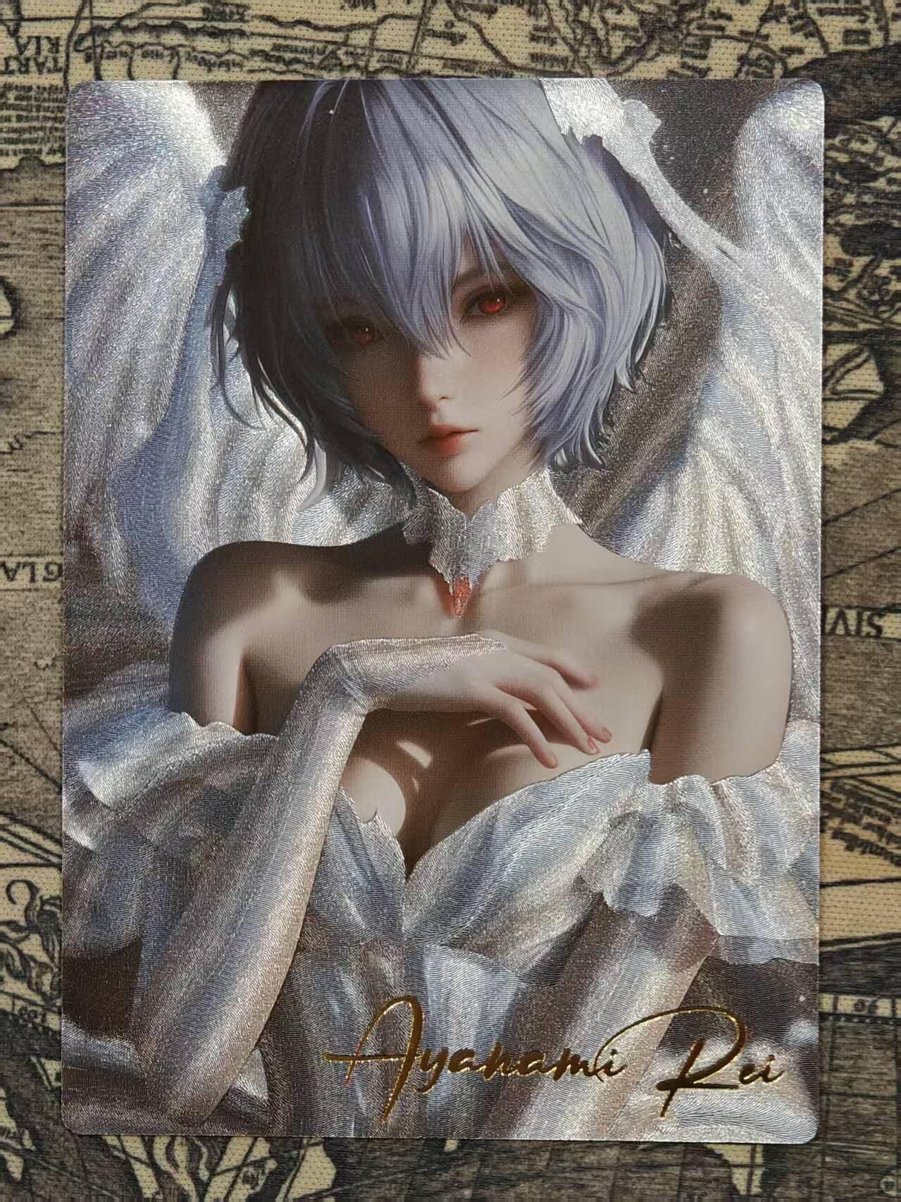 满200包邮！！龙虎卡牌-七二场（满200元包邮，无佣金，每周六结拍，欢迎送拍） 粗闪卡 白花 绫波丽