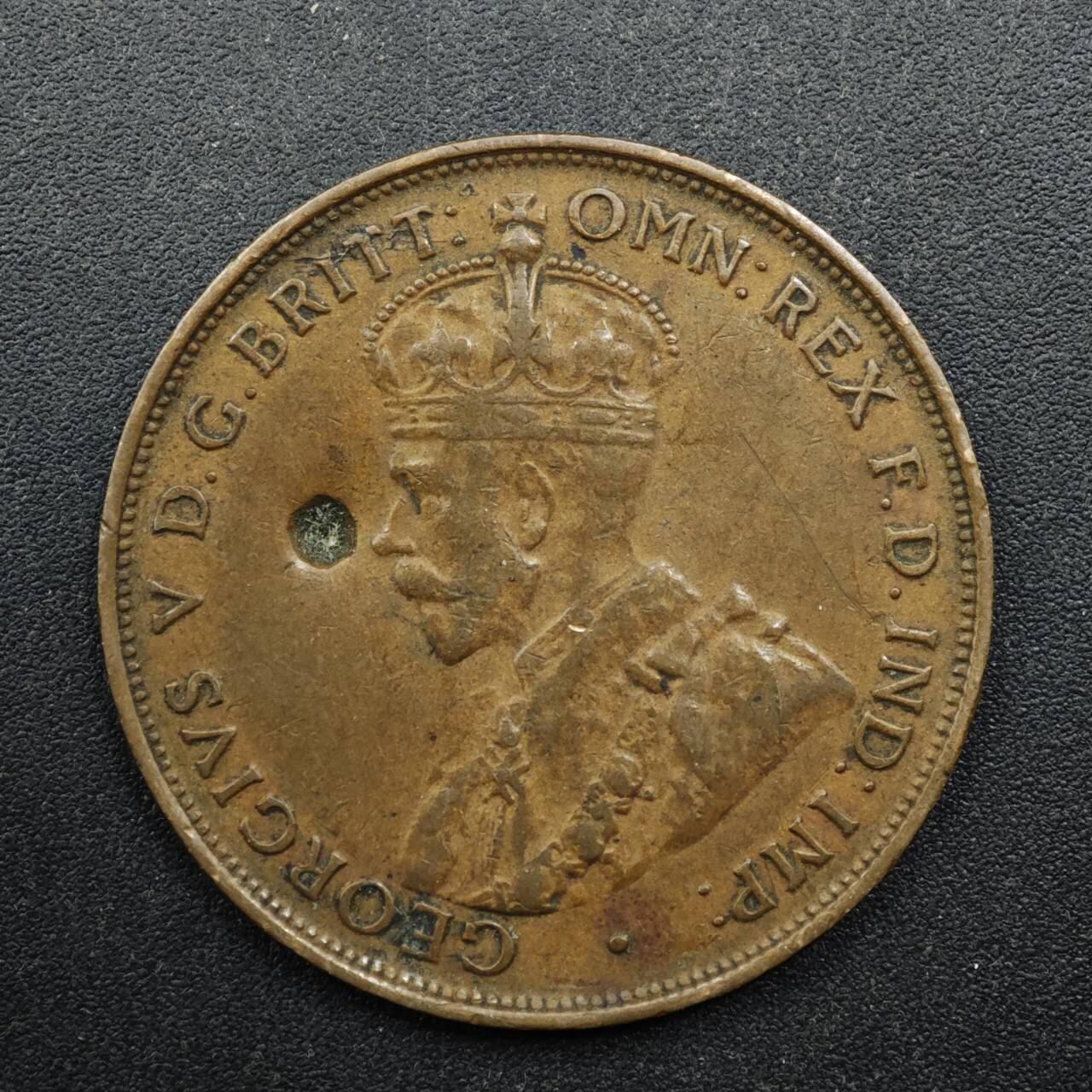 【淘币小摊】实时拍第八百四十九拍   散币银币场   满百包邮可预留二周 每周一统一发货   澳大利亚1927年乔治五世1便士铜币