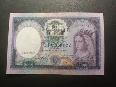 2026一月第三期，总213期 - 葡萄牙1961年1000艾斯库多AUNC，确立葡英同盟，重视海外利益的兰开斯特的菲利帕王后，少见早期品种