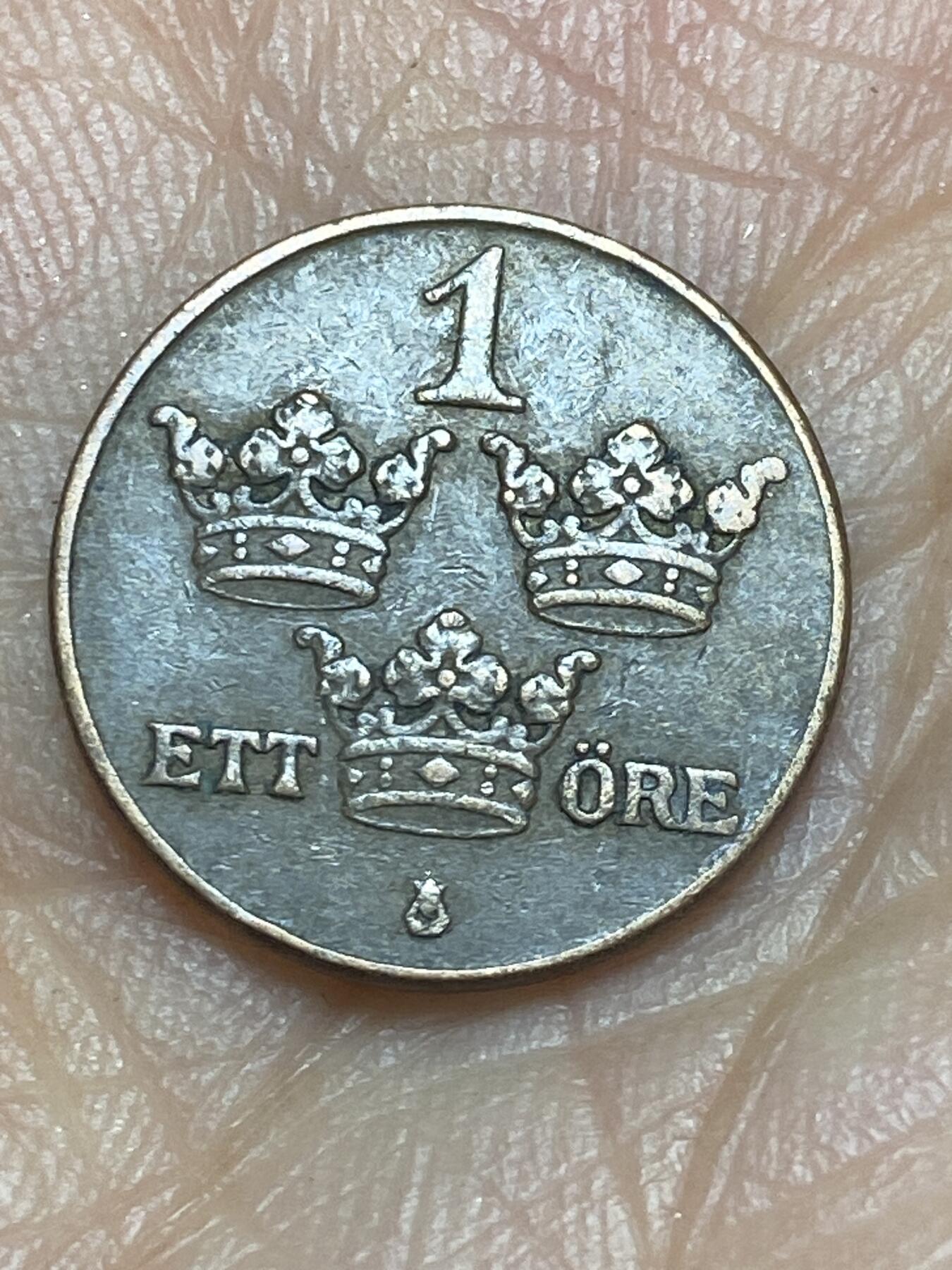 2026年第九场(总第一百七十八场）外国好品散币场(免佣金) 瑞典🇸🇪1939年1欧尔(古斯塔夫五世第二版)