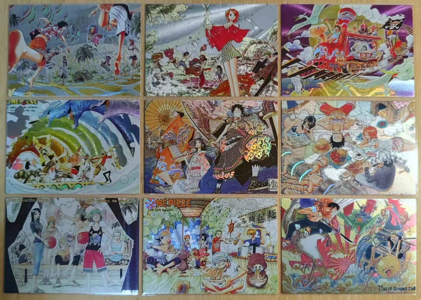 满200包邮！！龙虎卡牌-七二场（满200元包邮，无佣金，每周六结拍，欢迎送拍） 粗闪9张 海贼王卷头典藏卡 第六弹 一套 (卡背是漫画分镜)