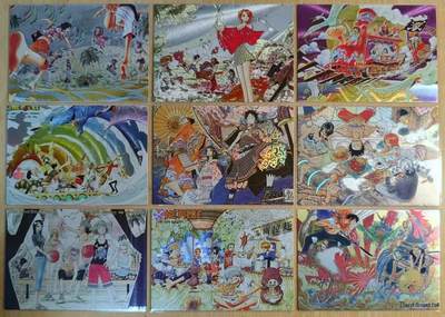 满200包邮！！龙虎卡牌-七二场（满200元包邮，无佣金，每周六结拍，欢迎送拍） - 粗闪9张 海贼王卷头典藏卡 第六弹 一套 (卡背是漫画分镜)