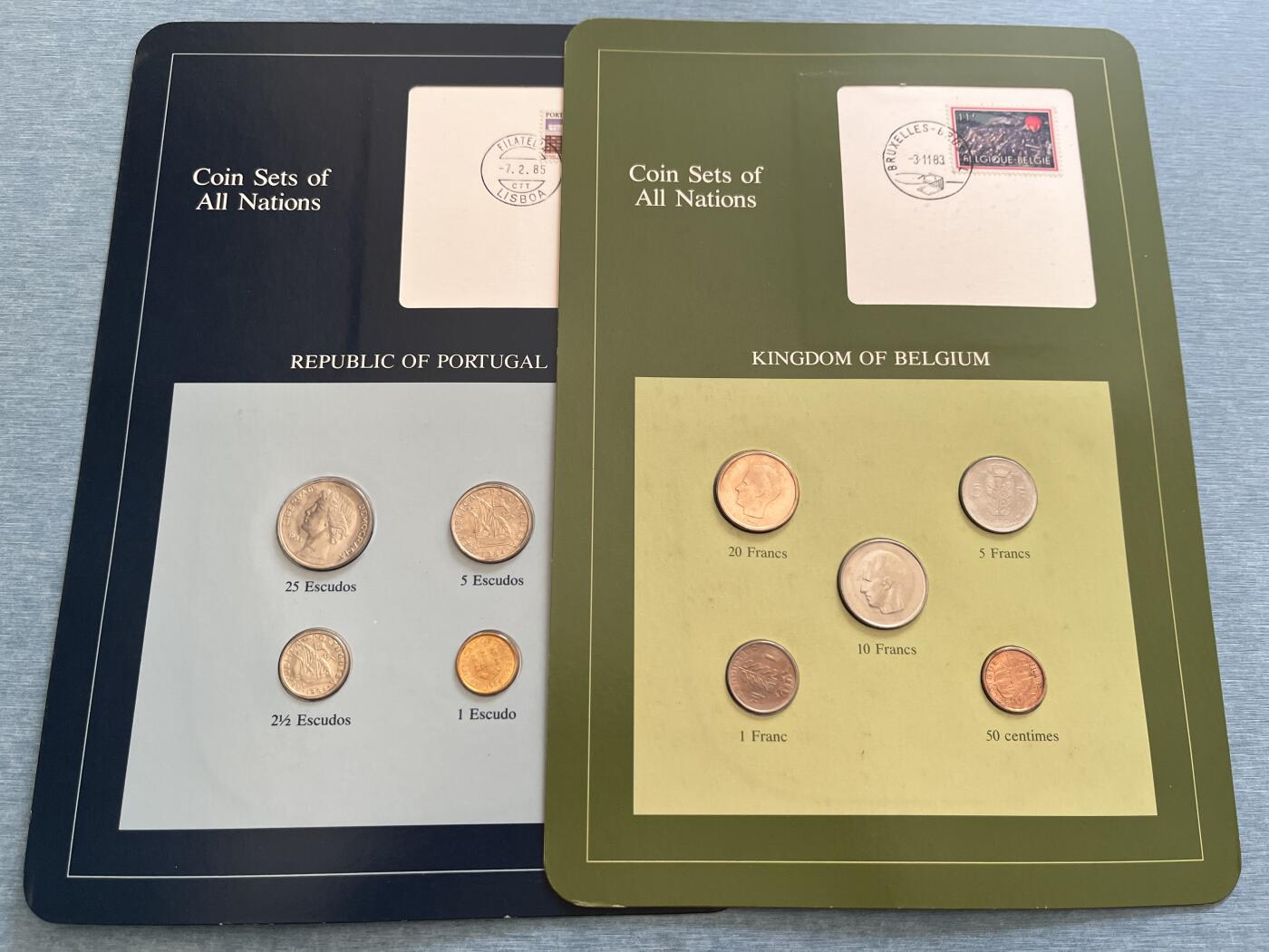 咖啡豆•收藏 2025年Jan_22th世界各国富兰克林套币拍卖 葡萄牙/比利时-世界各国UNC硬币套币富兰克林包装