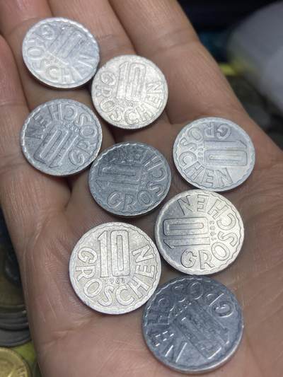 2026年第九场(总第一百七十八场）外国好品散币场(免佣金) - 奥地利🇦🇹10格罗申8枚：1963年65年81年83年89年90年