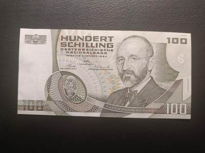2026一月第三期，总213期 - 奥地利1984版100先令UNC-，经济学家巴维克