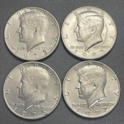 回流0120 - 美国肯尼迪总统半圆4枚