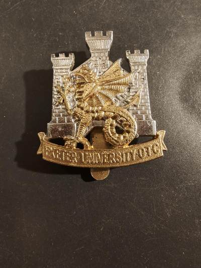 老王徽章第177期 - 英国埃克塞特大学预备军官训练团帽徽    