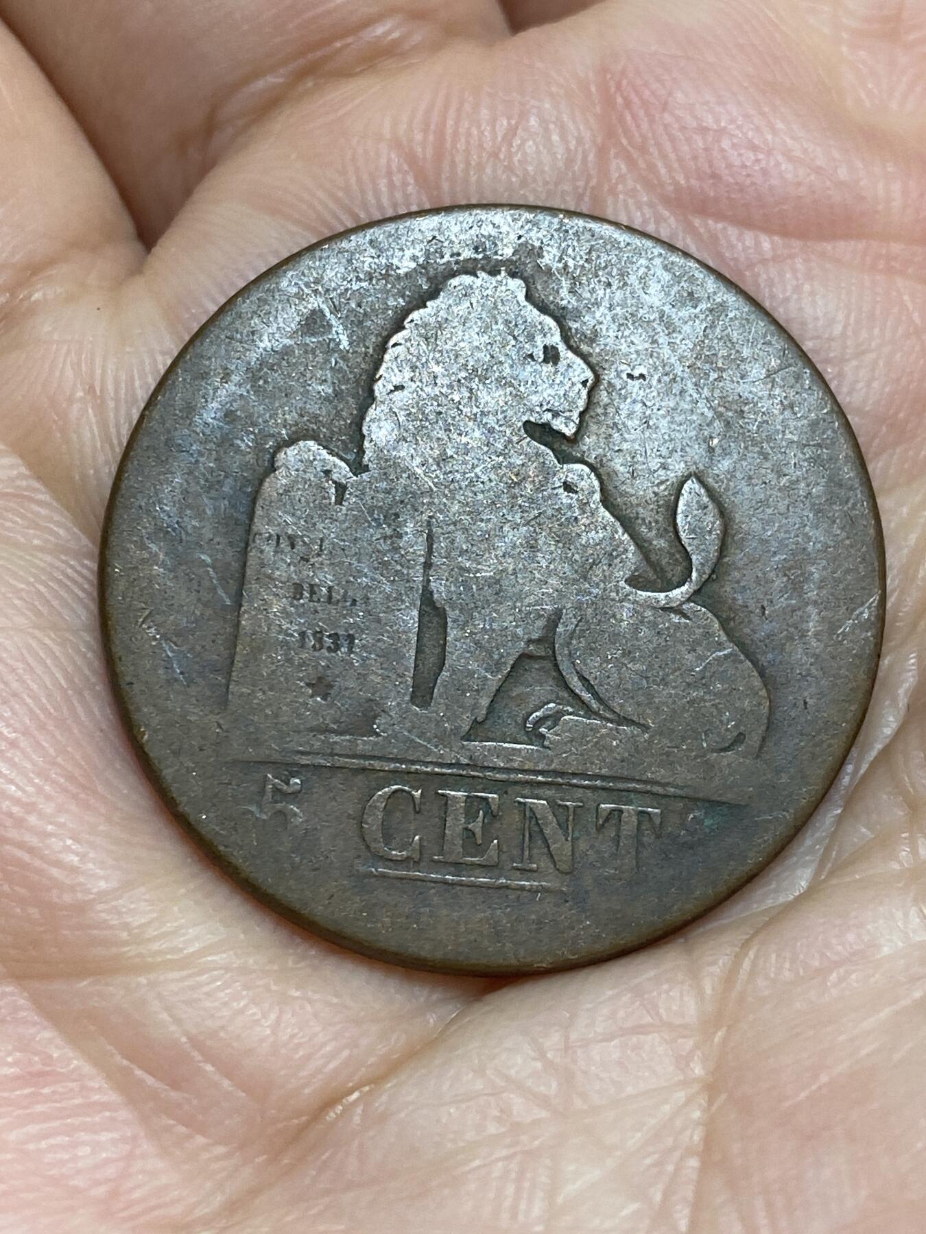 2026年第九场(总第一百七十八场）外国好品散币场(免佣金) 比利时🇧🇪5分大铜币(利奥波德一世时期)