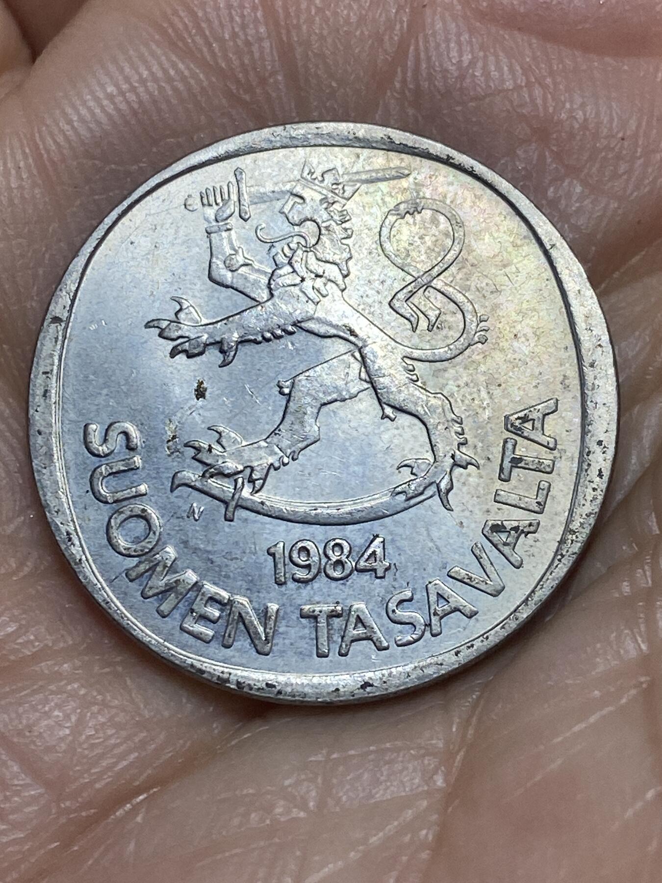 2026年第九场(总第一百七十八场）外国好品散币场(免佣金) 芬兰🇫🇮1984年1马克(1963–2001年第二版，N标)