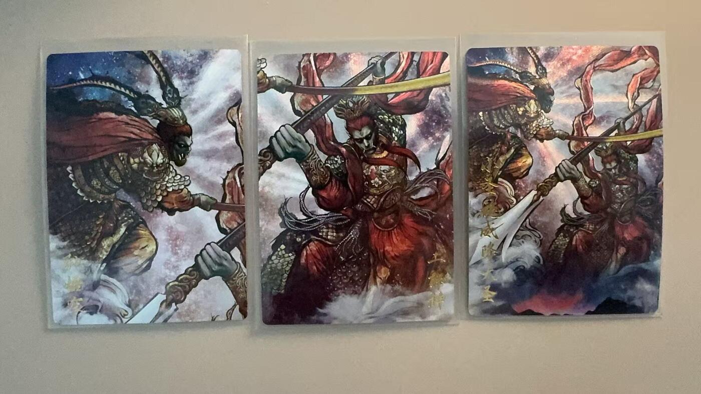 寸草不生拍卖第十八期  S【亲签】SS 百里卡牌 神魔三国  苍之飞鸿 大乔光刻 02/09(铭文签)