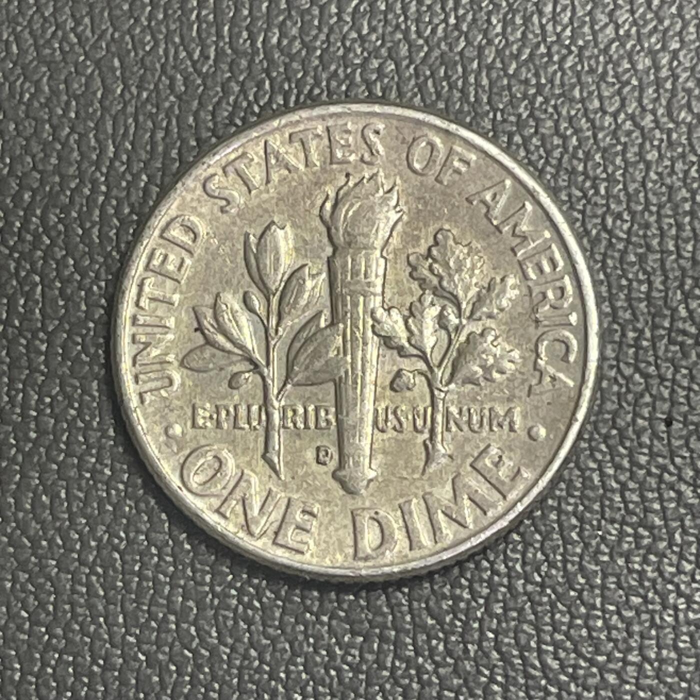 回流0120 美国1963年10分罗斯福总统银币 2.5克90%银 银价45元