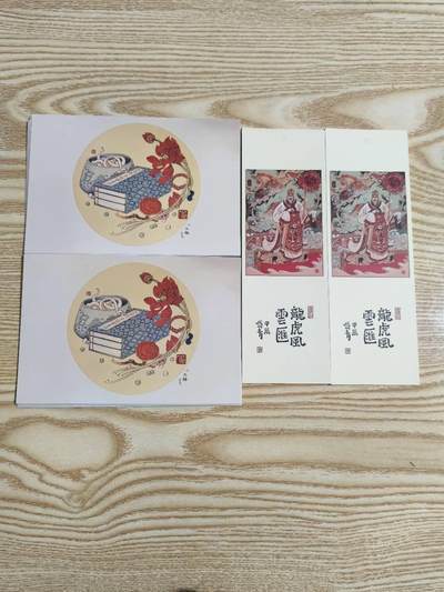 光影卡牌第28期，各家亲签，各家套卡，持续收拍品 - 陈岱青龙虎凤云汇，书签2套＋明信片2套