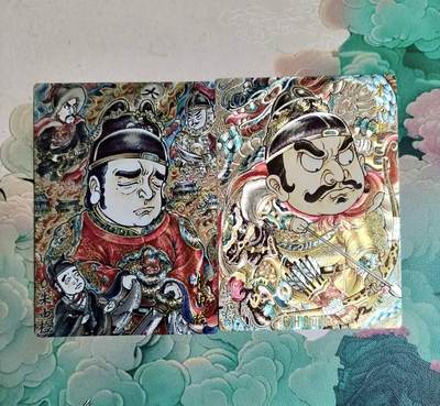 满200包邮！！龙虎卡牌-七二场（满200元包邮，无佣金，每周六结拍，欢迎送拍） - 粗闪2张 卡德曼 山丘 明朝皇帝一对