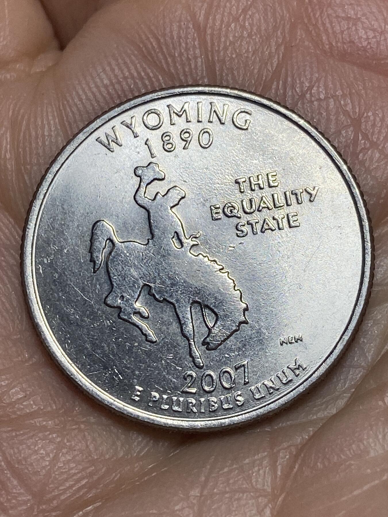 2026年第九场(总第一百七十八场）外国好品散币场(免佣金) 美国🇺🇸2007年1/4元(州系列–怀俄明州纪念币)