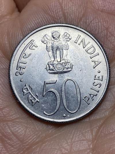 2026年第九场(总第一百七十八场）外国好品散币场(免佣金) - 印度🇮🇳1964年50派沙(贾瓦哈拉尔·尼赫鲁逝世纪念币，印地语版)