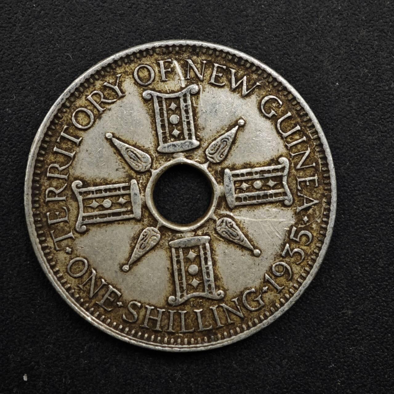 【淘币小摊】实时拍第八百四十九拍   散币银币场   满百包邮可预留二周 每周一统一发货   英属几内亚1935年1先令银币