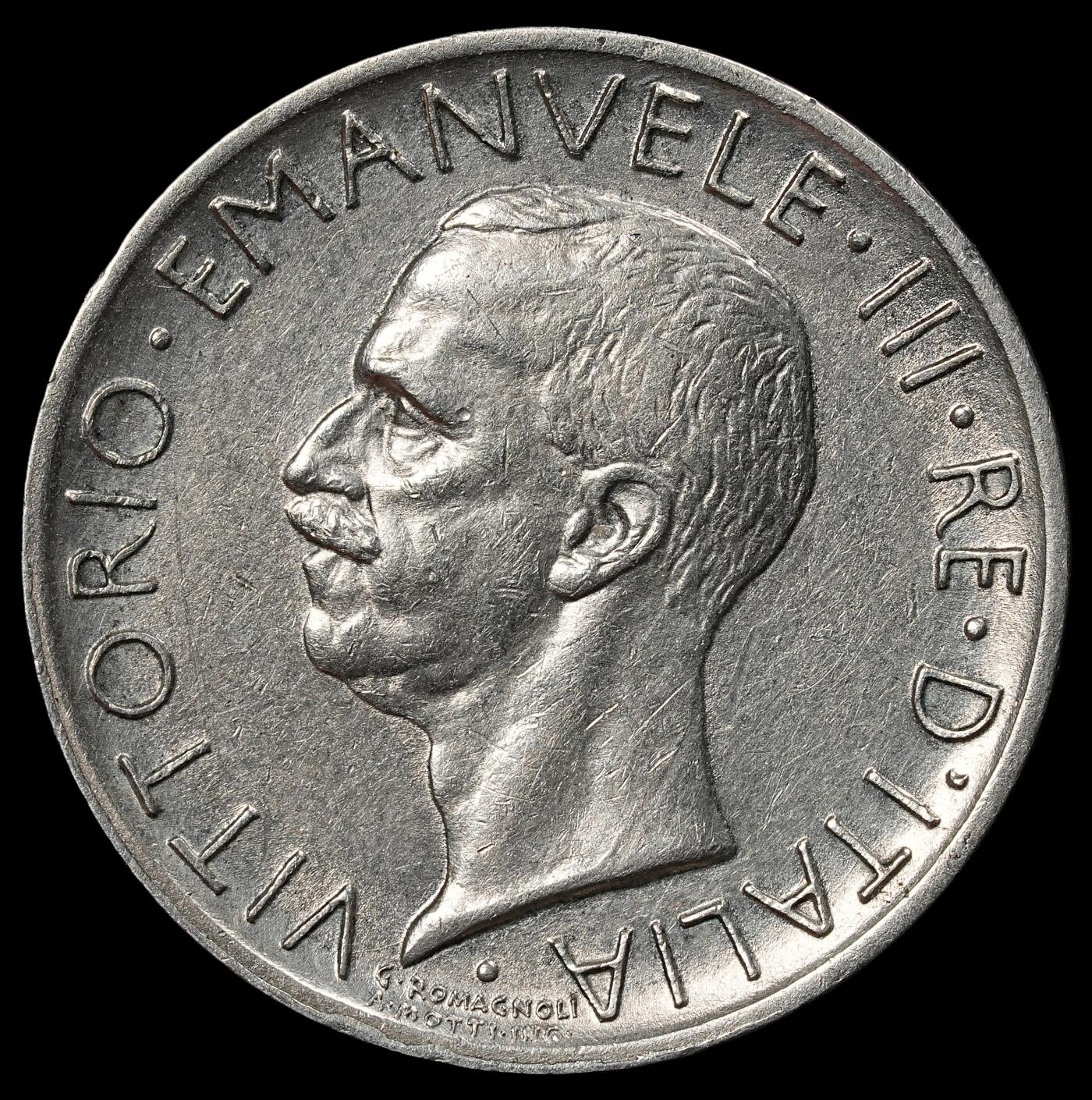 修遠堂世界钱币第101期 1928年意大利5里拉银币，4.94g，含银83.5%