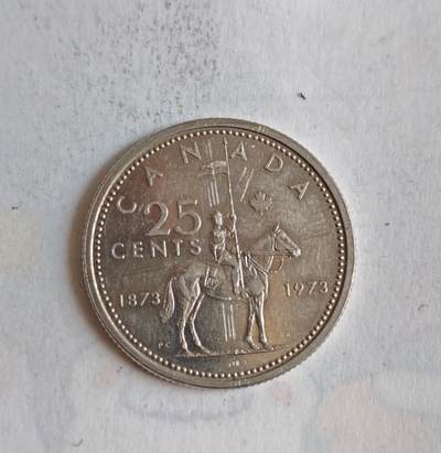 外国硬币 - 加拿大1973年皇家骑警百年纪念25分
