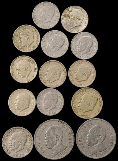 修遠堂世界钱币第101期 - 海地旧钱币一组