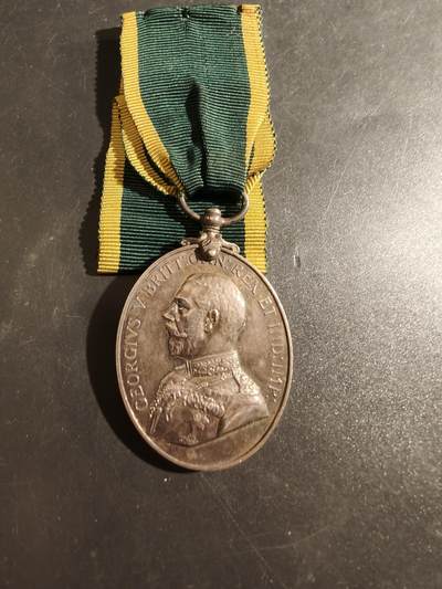 老王徽章第177期 - 英国效率奖章    925银    乔治五世版    授予皇家炮兵    33.8g