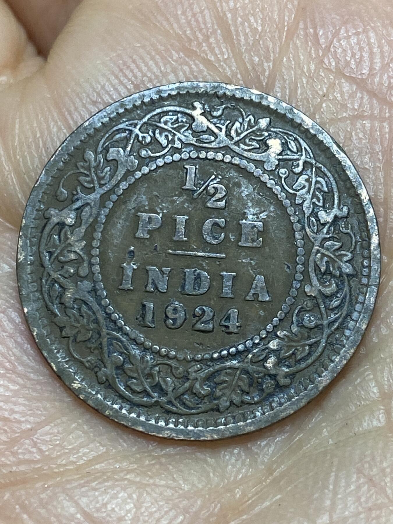 2026年第九场(总第一百七十八场）外国好品散币场(免佣金) 英属印度1924年1/2派斯(乔治五世时期)