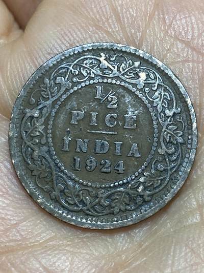 2026年第九场(总第一百七十八场）外国好品散币场(免佣金) - 英属印度1924年1/2派斯(乔治五世时期)