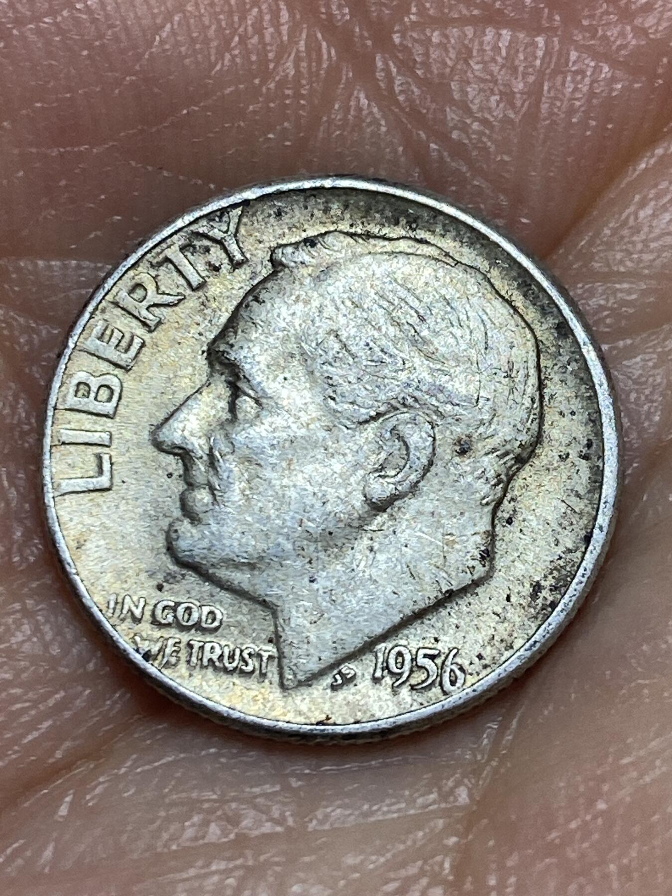 2026年第九场(总第一百七十八场）外国好品散币场(免佣金) 美国🇺🇸1956年1角银币(罗斯福1角第一版，900高银)