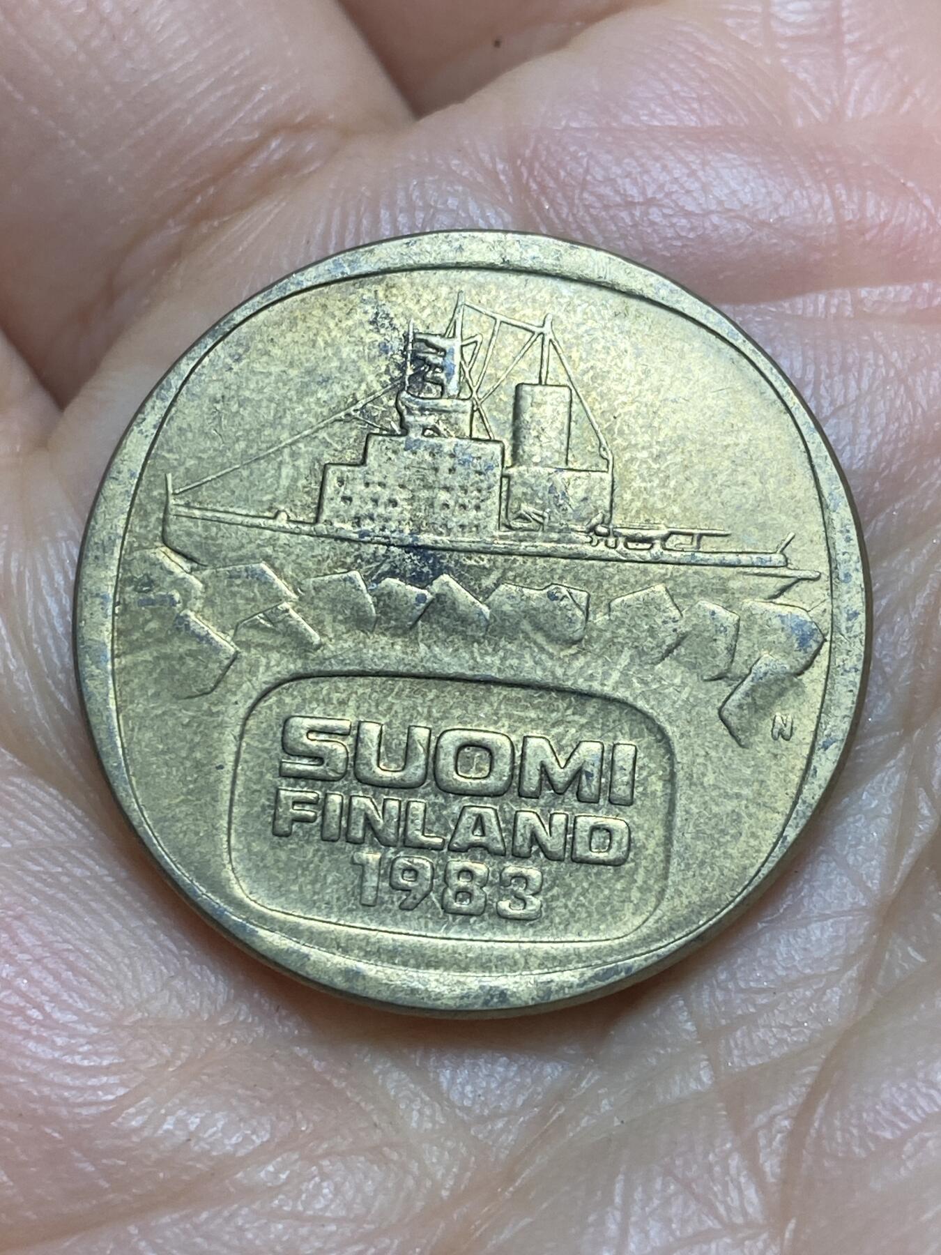 2026年第九场(总第一百七十八场）外国好品散币场(免佣金) 芬兰🇫🇮1983年5马克(1963–2001年第二版，N标)