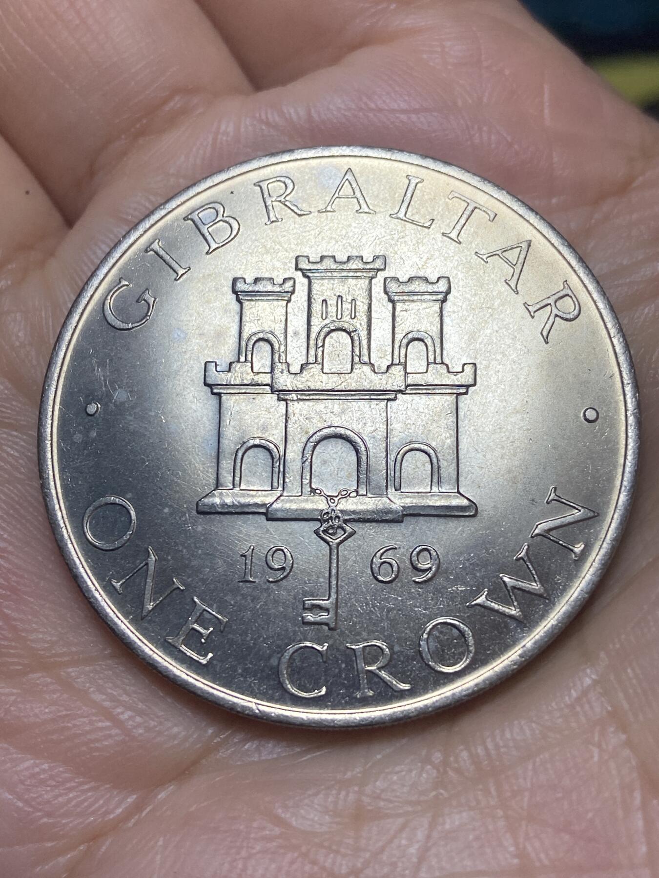 2026年第九场(总第一百七十八场）外国好品散币场(免佣金) 英属直布罗陀🇬🇮1969年1克朗