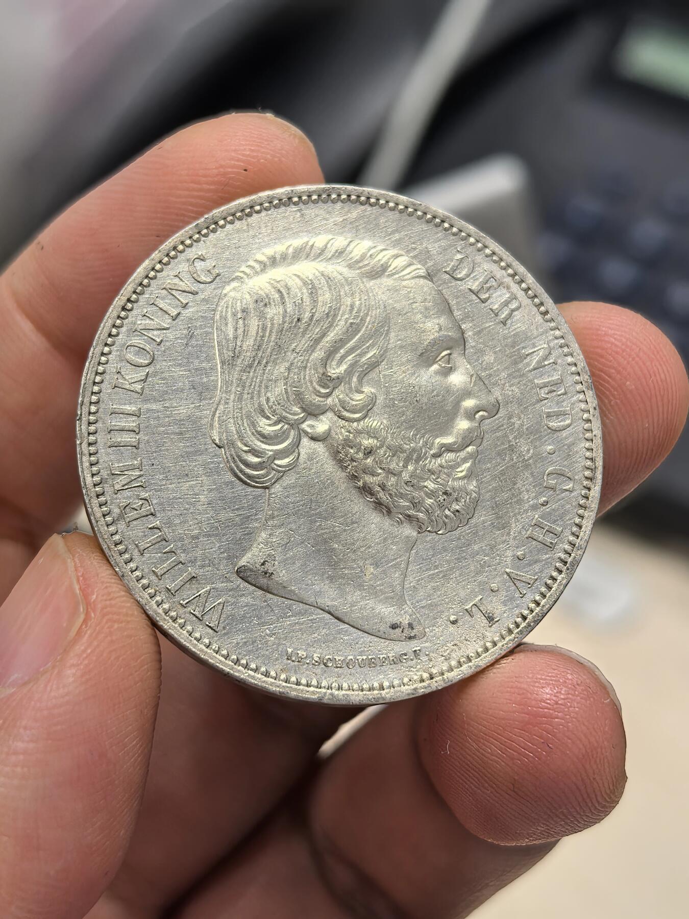 博洋堂世界钱币拍卖第157期（全场包邮） 荷兰1873年威廉三世2.5盾大银币