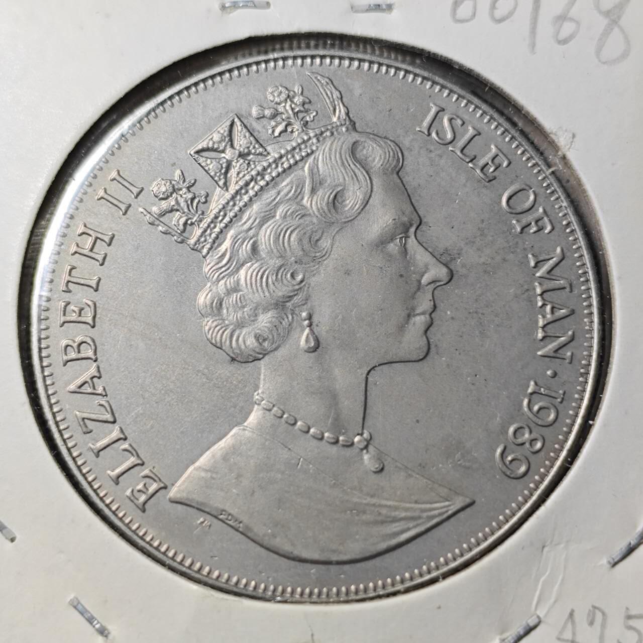 KK钱币收藏小铺  第400期  百期特拍（四拍之四）2月预留时间 周末发货  1989马恩岛1克朗纪念币 皮特凯恩岛上的叛乱