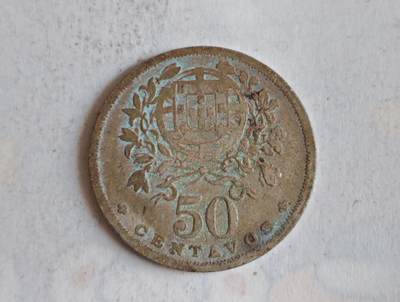外国硬币 - 葡萄牙1944年第二共和国时期50分发行量：4,000,000枚