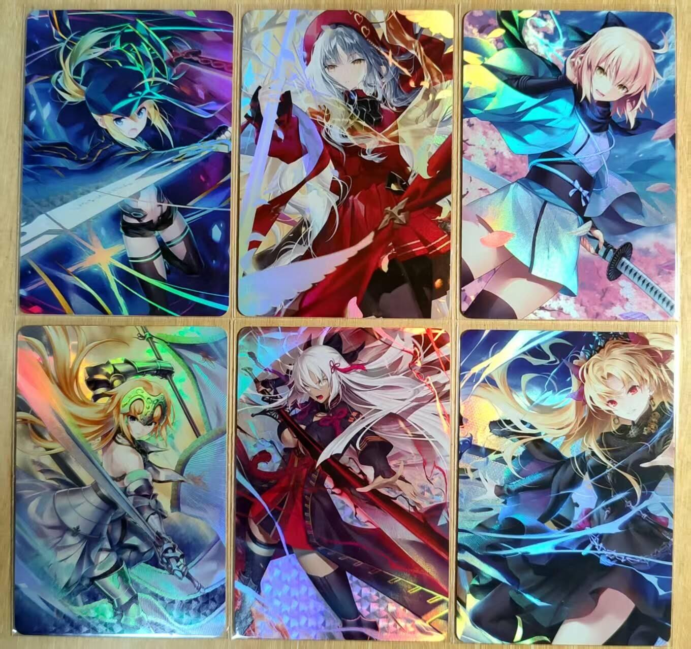 满200包邮！！龙虎卡牌-七二场（满200元包邮，无佣金，每周六结拍，欢迎送拍） 折光彩闪3张 FGO系列卡牌 帅炸小姐姐