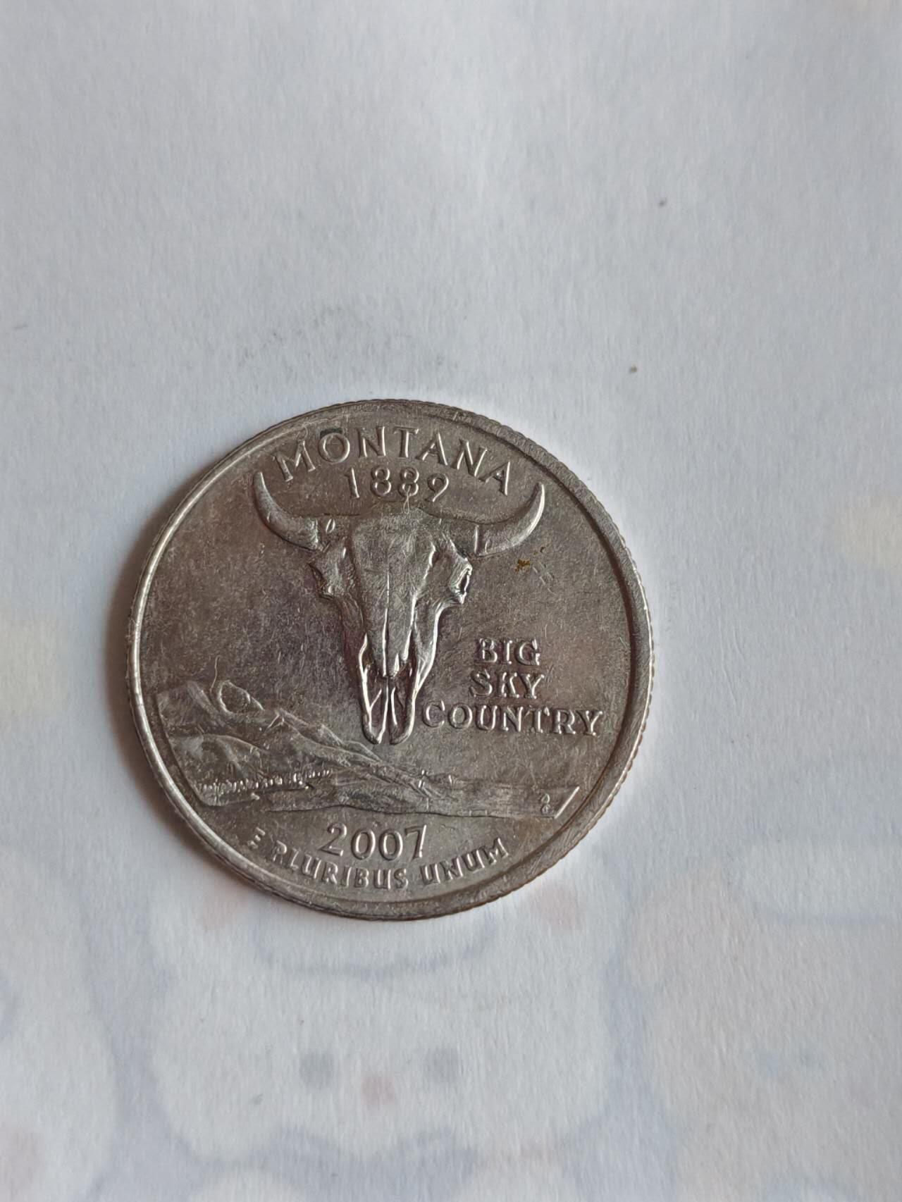 外国硬币 美国1999年启动50州纪念25分币计划，每年发行5枚代表不同州的纪念币